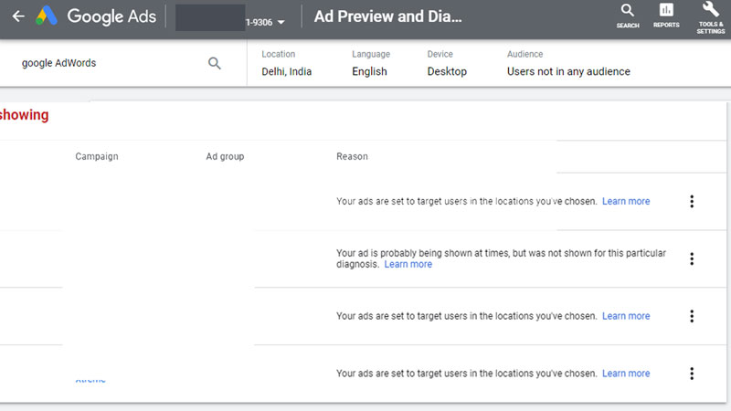 Google-Ads-Preview-tool