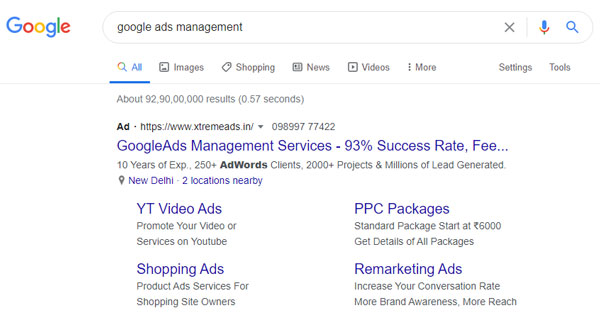 Google search Ads setup