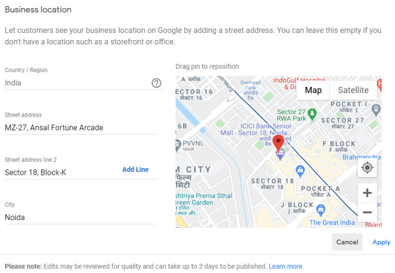 How To Add Business Address On Google